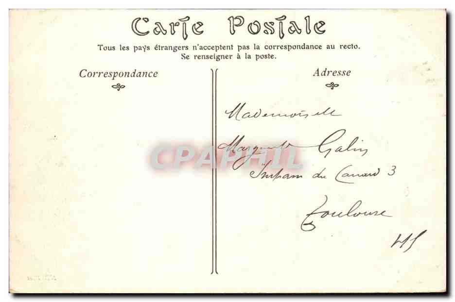 Nice - Vue Generale prise du Chateau - CPA  — Rückseite