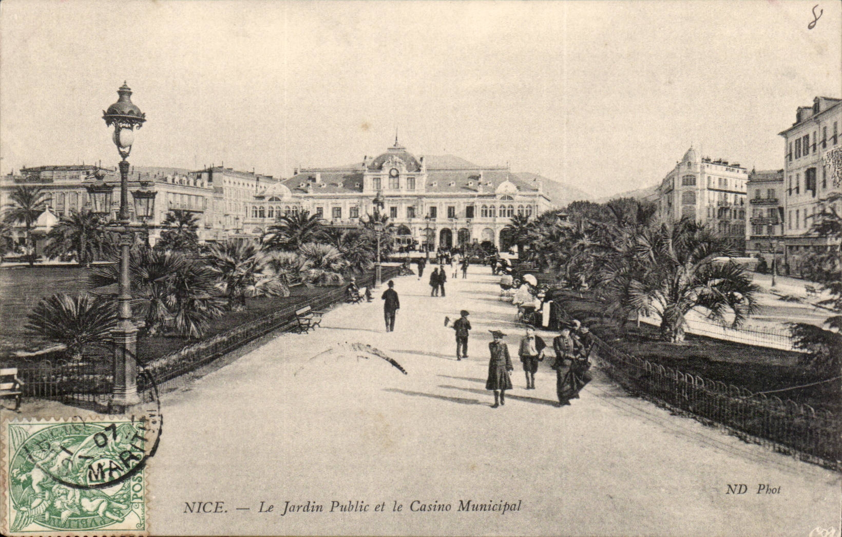 Nice - Le Jardin Public et le Casino Municipal - CPA 
