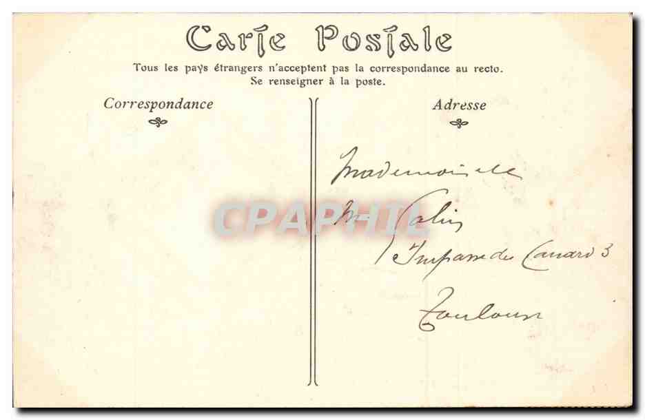 Nice - Le Jardin Public et le Casino Municipal - CPA  — Rückseite