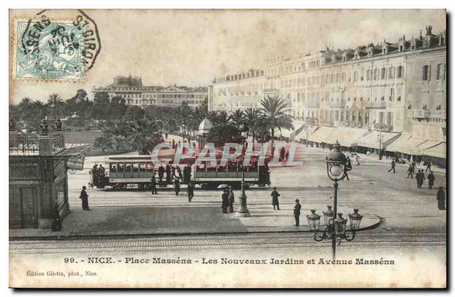 Nice CPA Place Massena Les nouveaux jardins et avenue Massena
