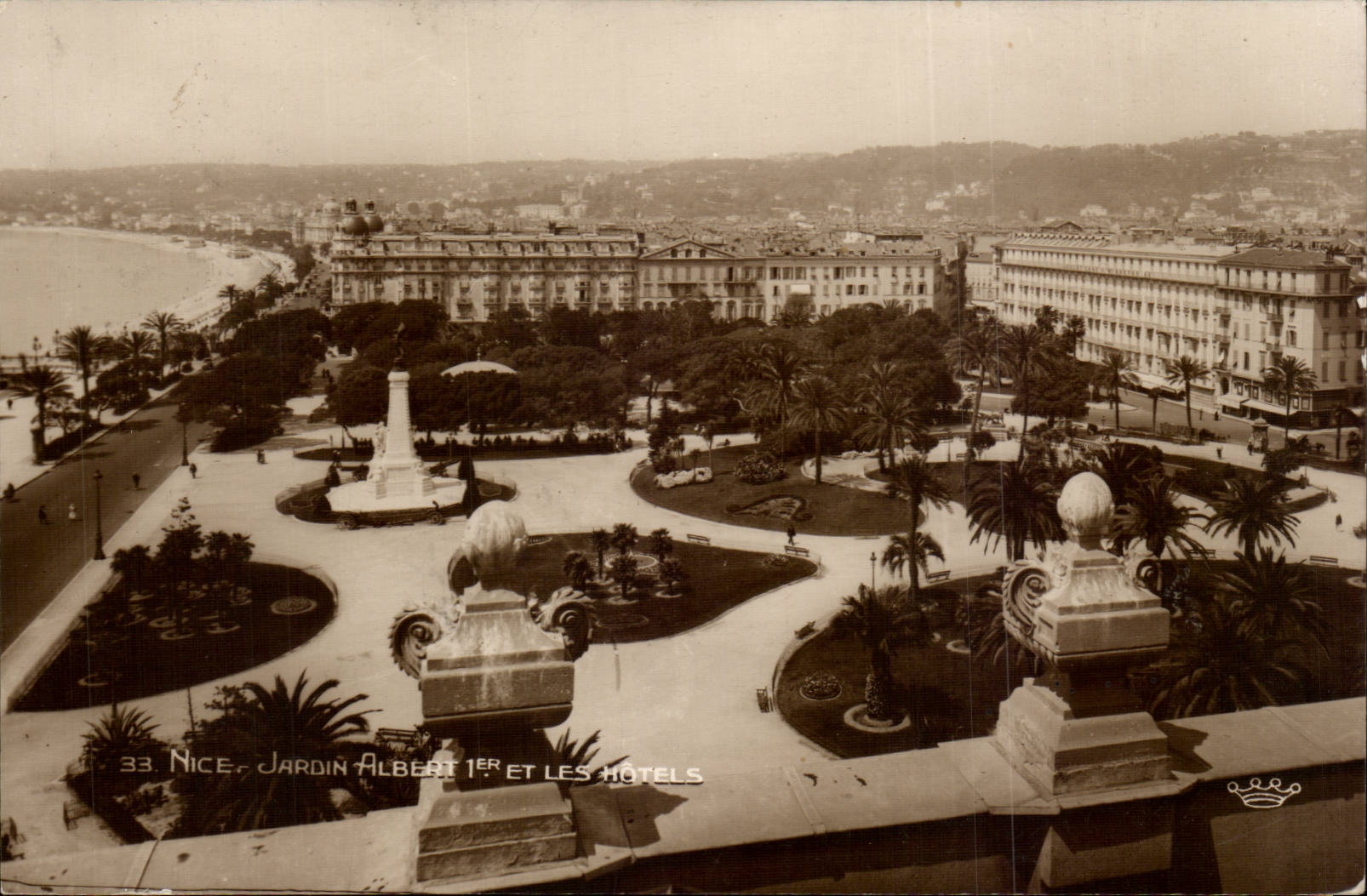 Nice CPA Jardin Albert 1er et les hotels