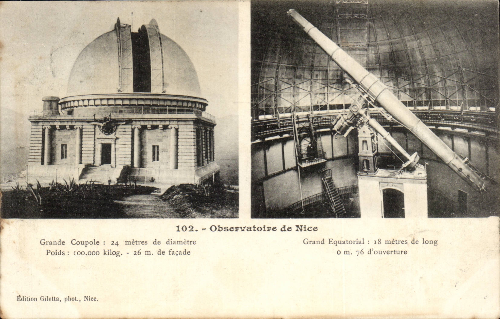 Nice CPA Observatoire de Nice Grande coupole Equatorial (astronomie)