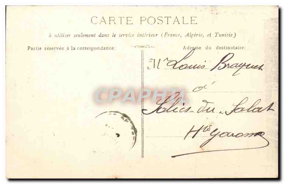 Nice CPA entree du port — Verso