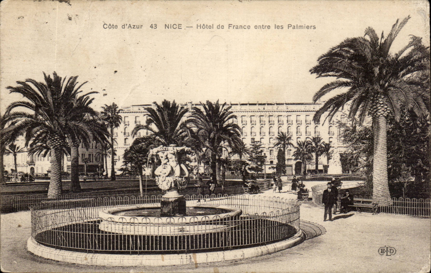 Nice CPA Hotel de France entre les palmiers
