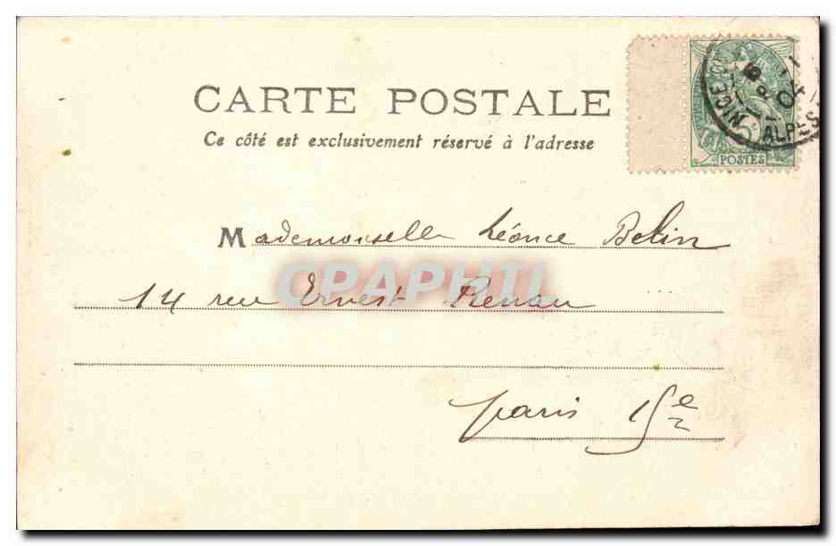 Nice CPA Montee de l'escalier de la grotte — Rückseite