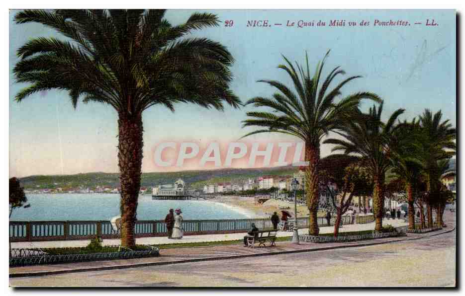 Nice CPA Le quai de Midi vu des Ponchettes