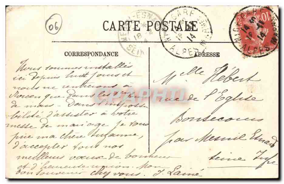 Nice CPA Les jardins et la jetee promenade — Rückseite