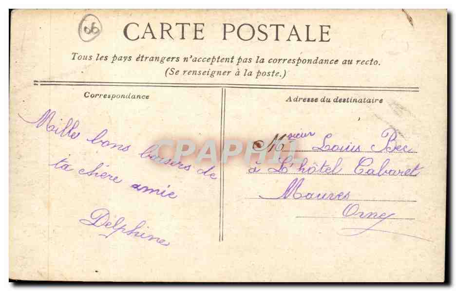 Nice CPA Le kiosque de la musique dans le jardin public — Rückseite