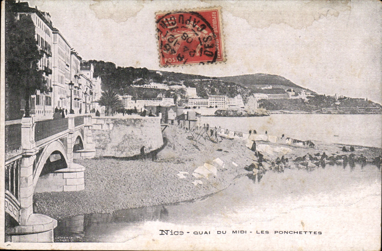 Nice CPA Quai du Midi Les Ponchettes