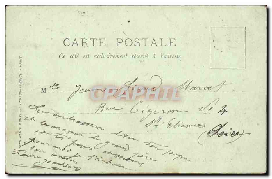 Nice CPA Le palais de justice — Rückseite