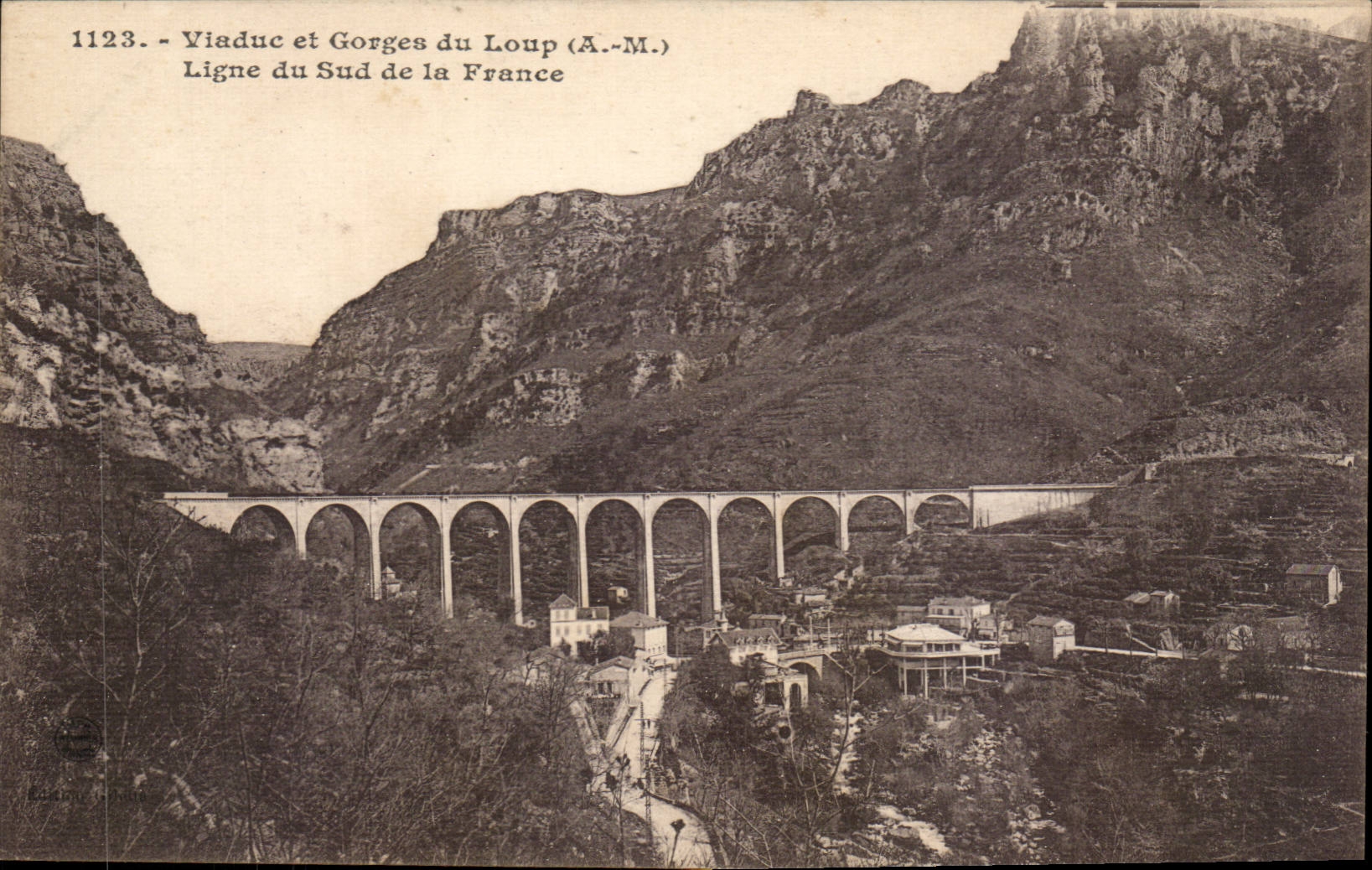 CPA Viaduc et gorges du loup Ligne du sud de la France