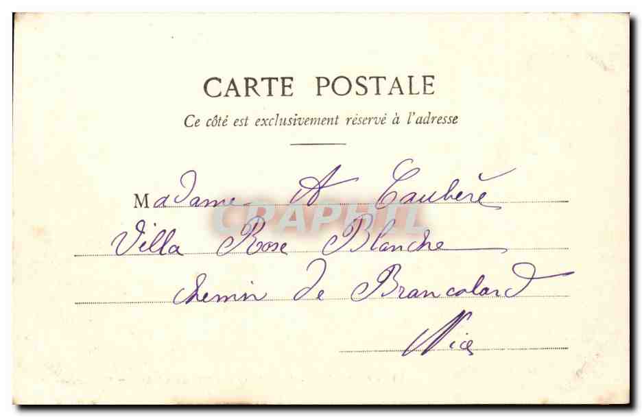 Cannes CPA Interieur du vieux chateau St Honorat — Verso