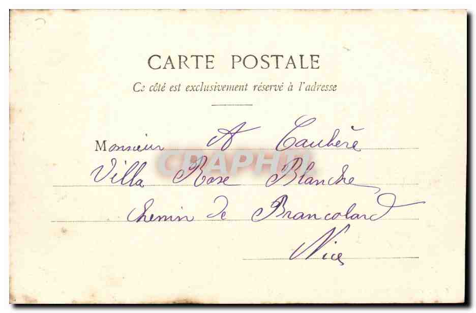 Cannes CPA Le vieux chateau St Honorat — Verso