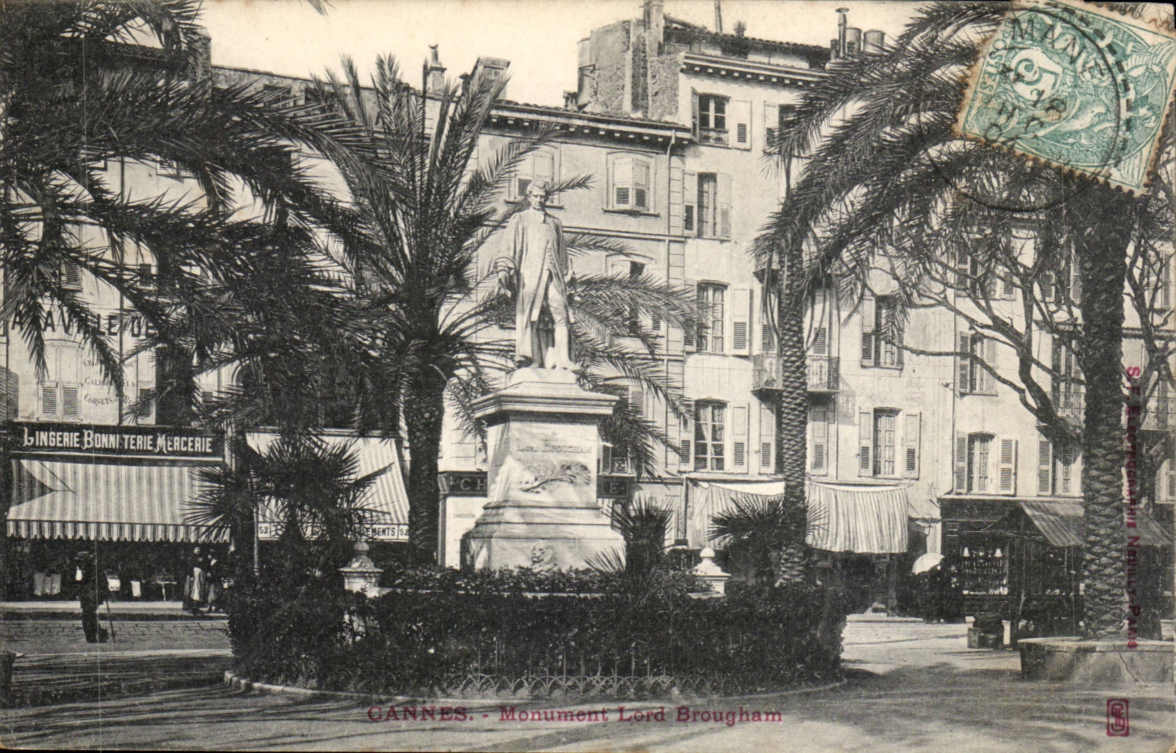 Cannes CPA Monument lord Brougham