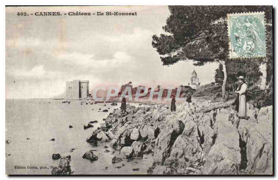 Cannes CPA Chateaau Ile St Honorat