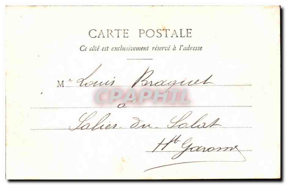 Cannes CPA Chateaau Ile St Honorat — Rückseite