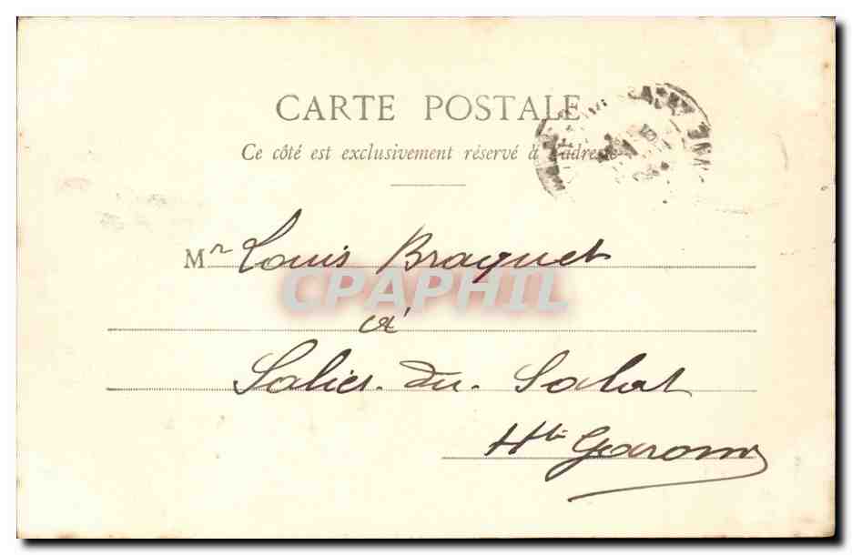 Cannes CPA Vue prise de la Californie — Rückseite