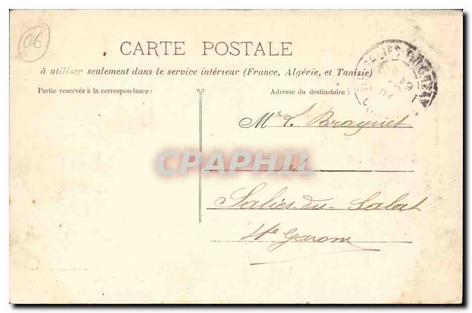 L'Escarene CPA Le grand pont Environs de Nice — Rückseite