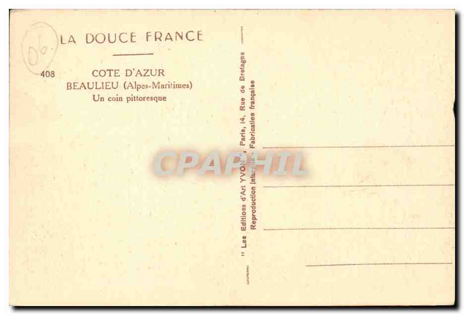 Beaulieu CPA Un coin pittoresque — Rückseite