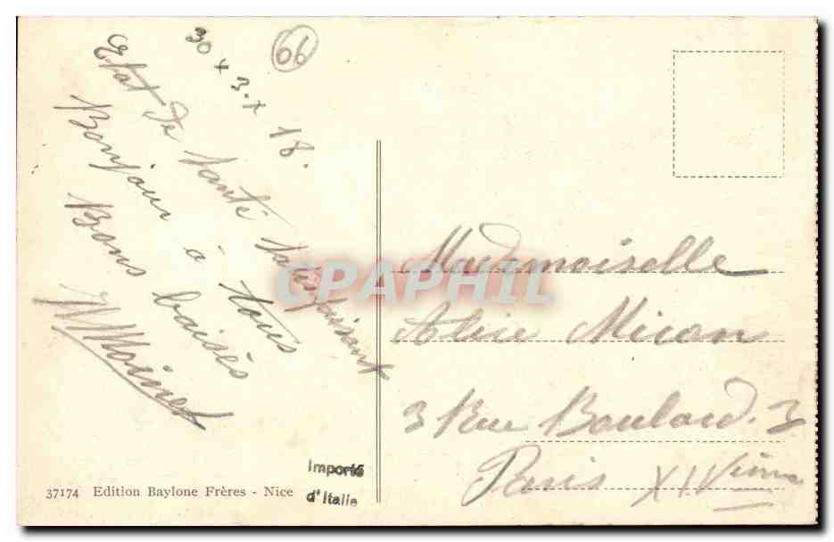Nice CPA les nouveaux jardins et le casino — Rückseite