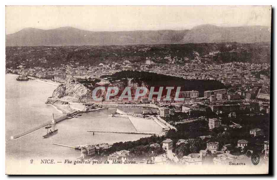 Nice CPA Vue generale du Mont Boron