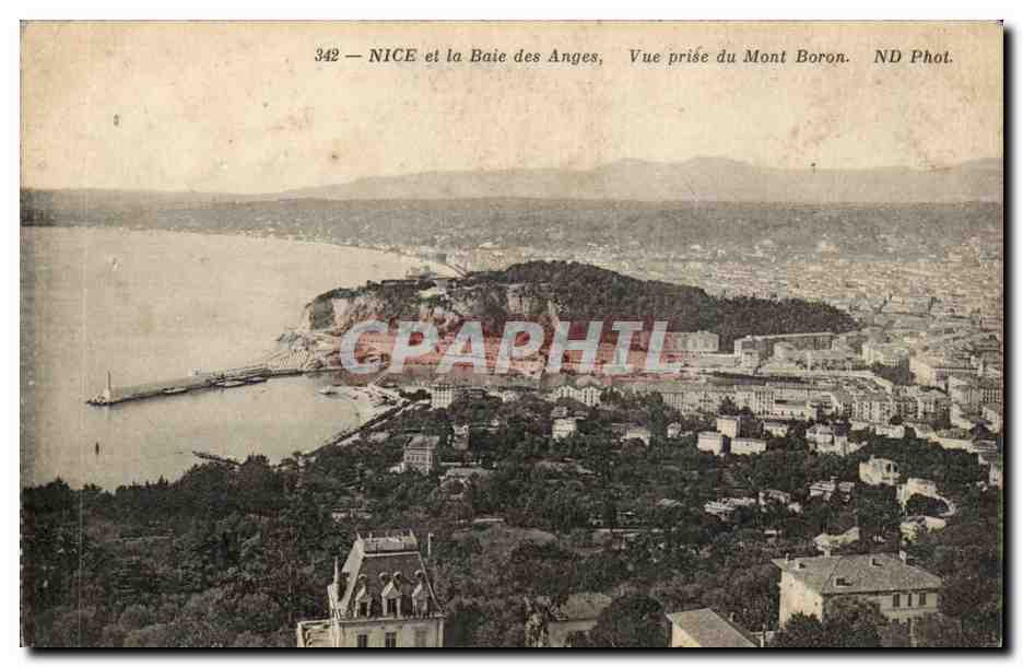 Nice CPA Vue prise du Mont Boron