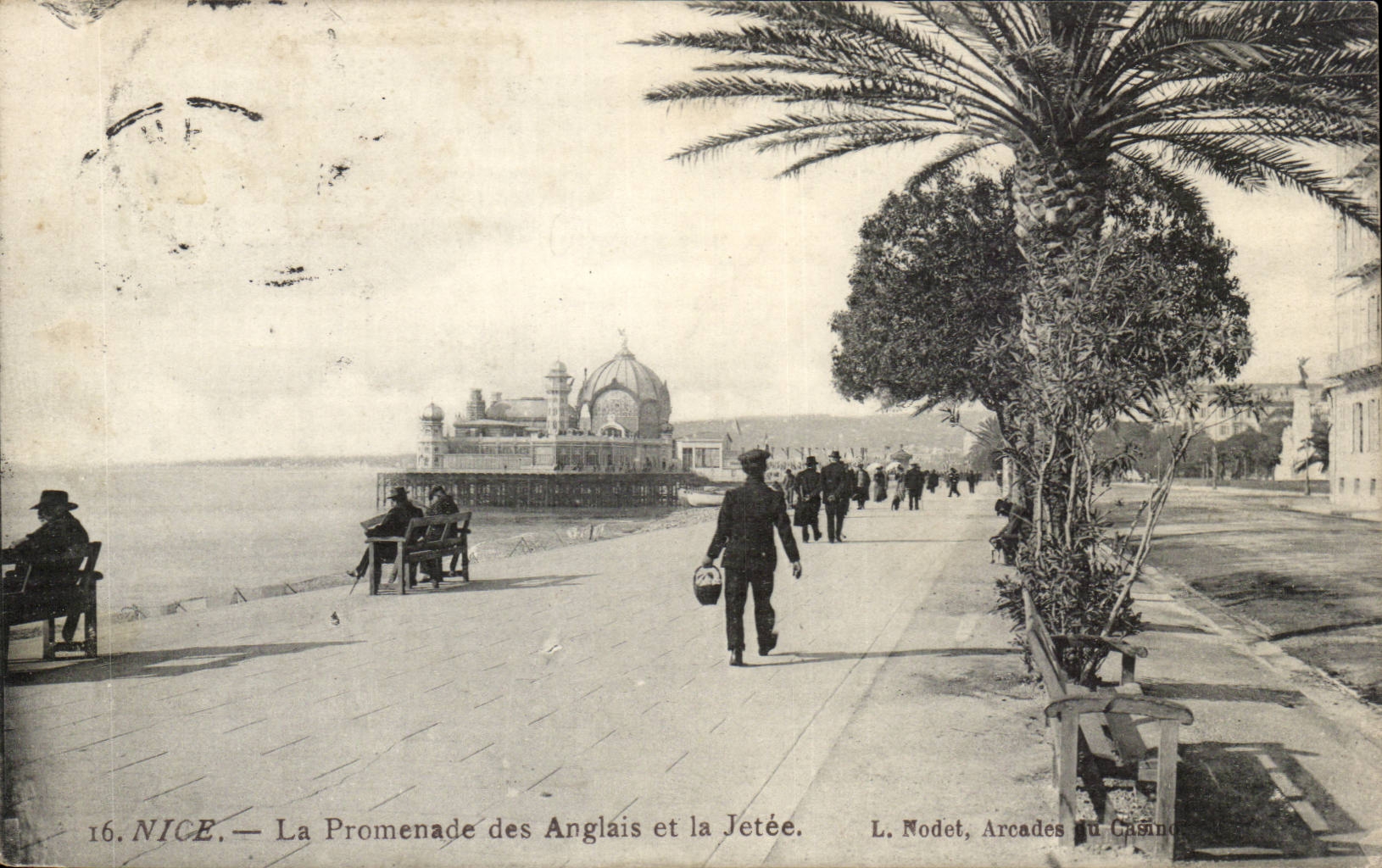 Nice CPA La promenade des anglais et la jetee
