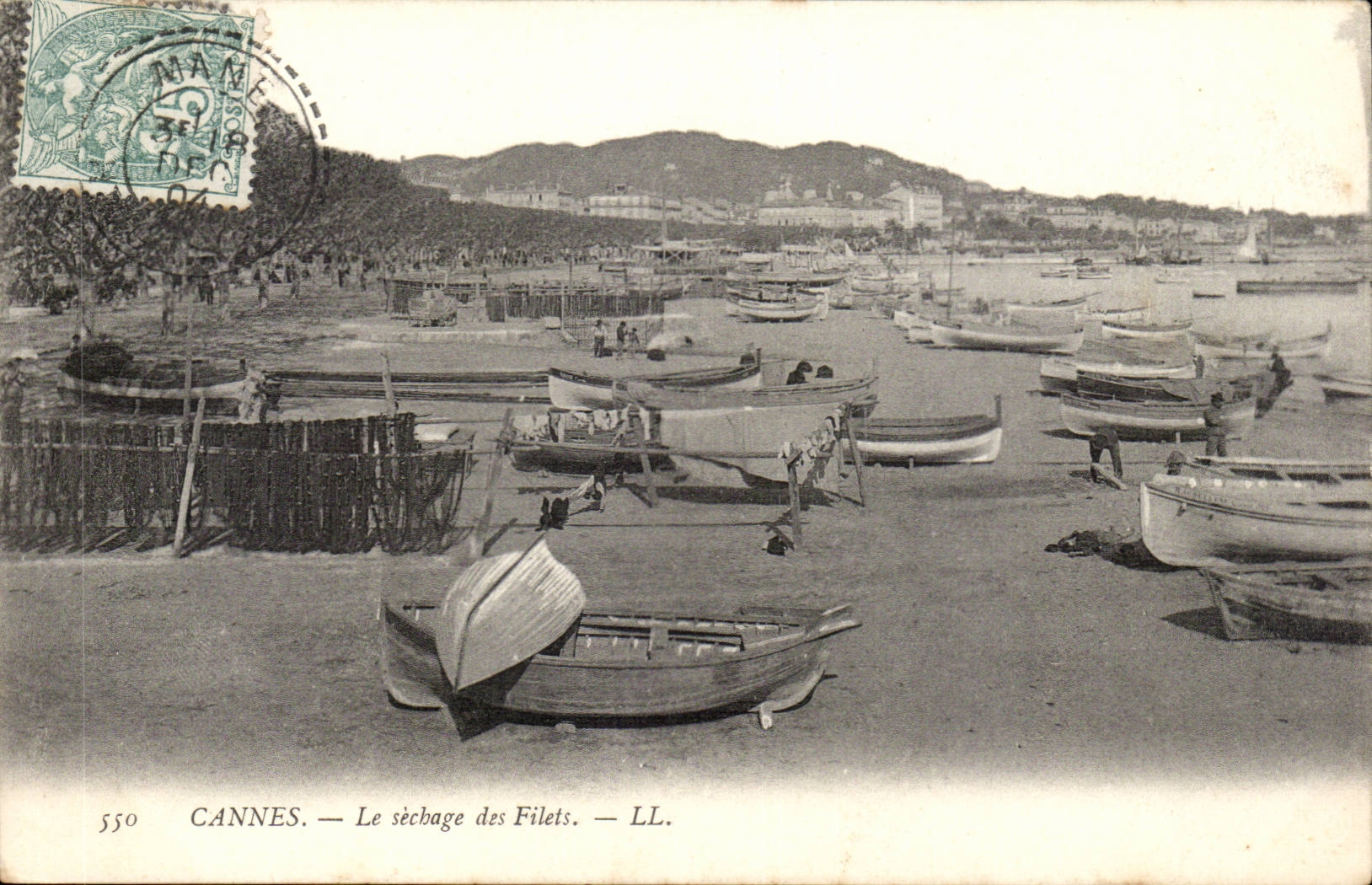 CANNES — Le séchage des Filets — LL. — n° 550