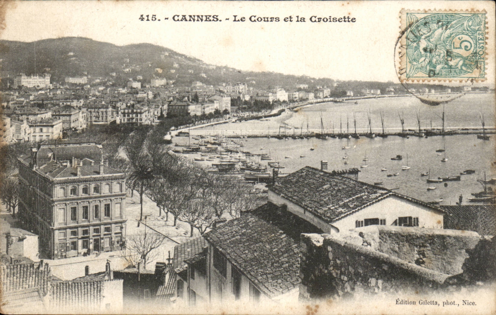 CANNES. - Le Cours et la Croisette — Édition Gilelta, phot. Nice, n° 415