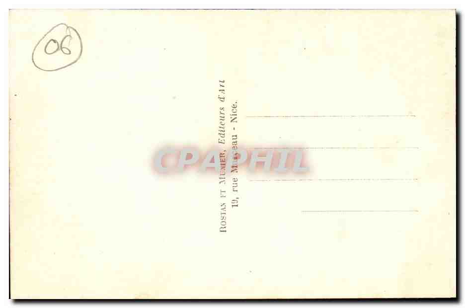 Cannes CPA Promenade de la Croisette — Verso