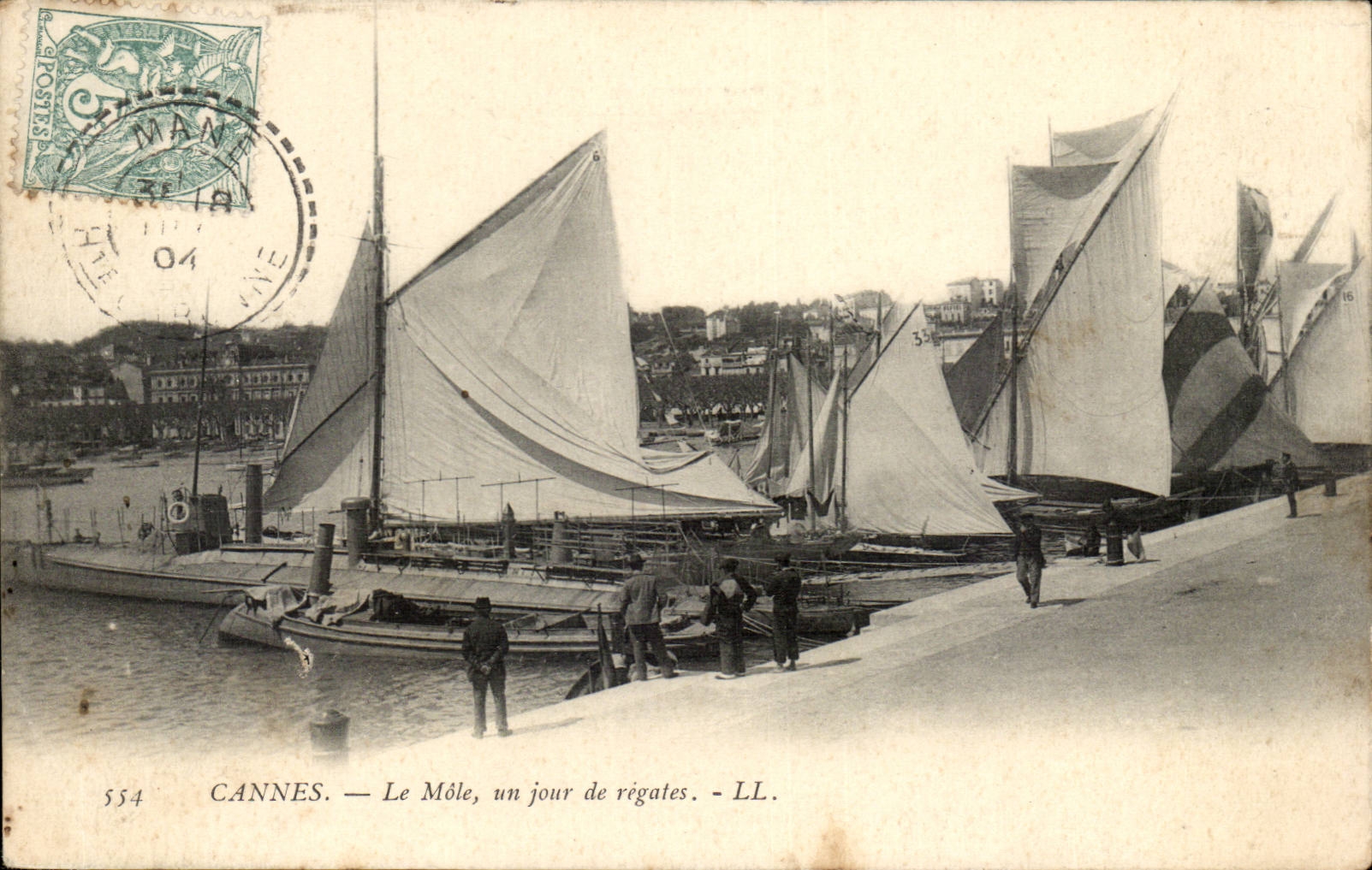 Cannes CPA Le mole un jour de regates