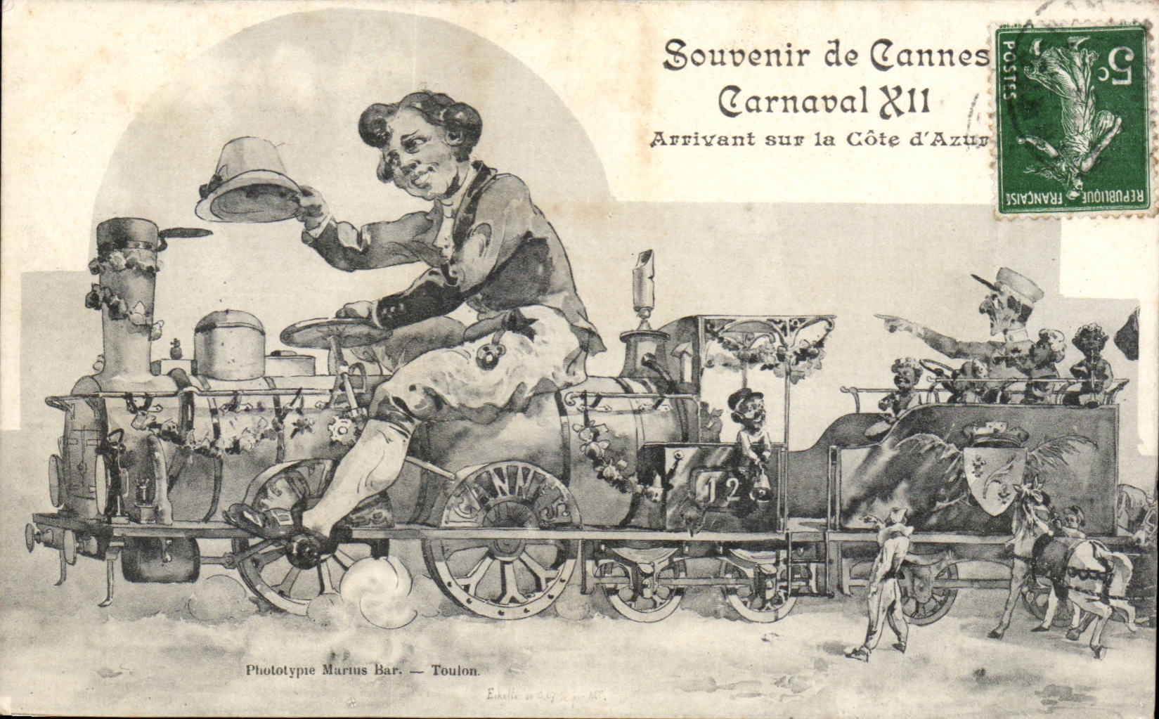 Carnaval de Cannes — Souvenir Carnaval XII — Phototypie Marius Bar. — Toulon