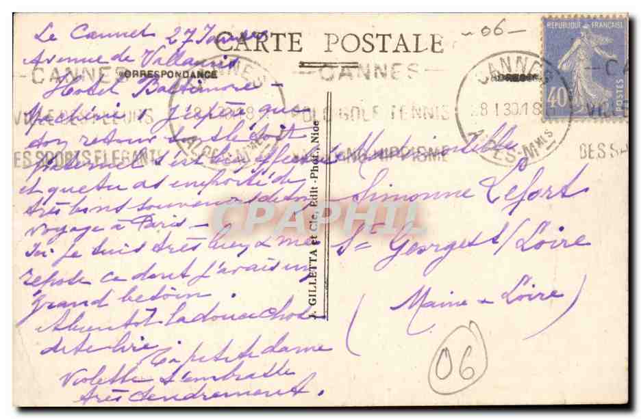 Cannes CPA Ile Ste Marguerite PRison du masque de fer — Rückseite