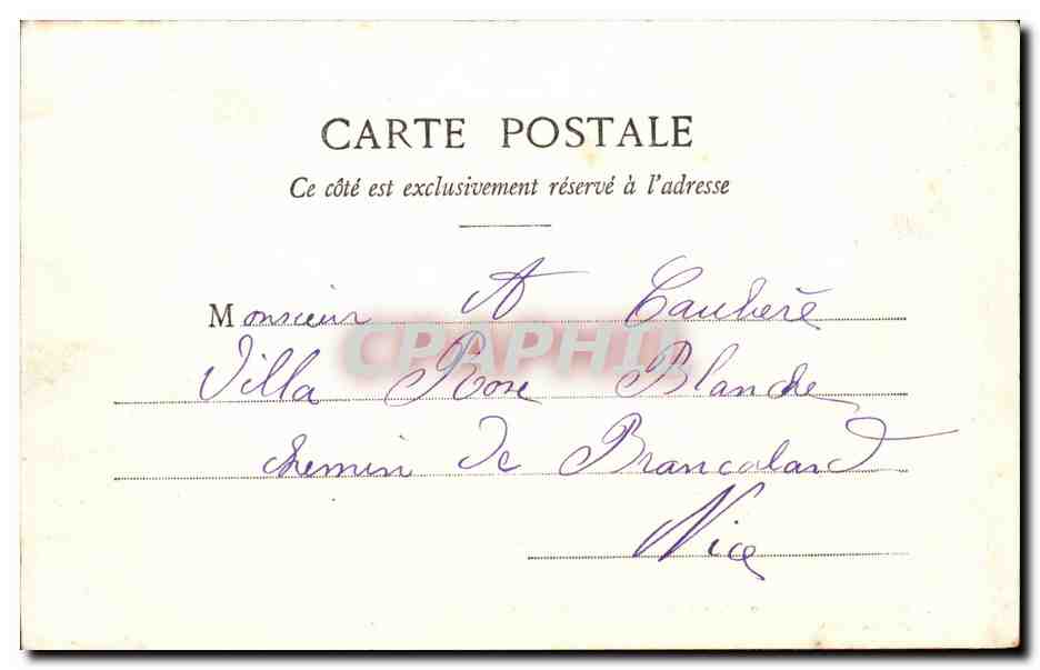 Cannes. — Île Ste-Marguerite, le Fort — Nice, éditeur 416 — Verso