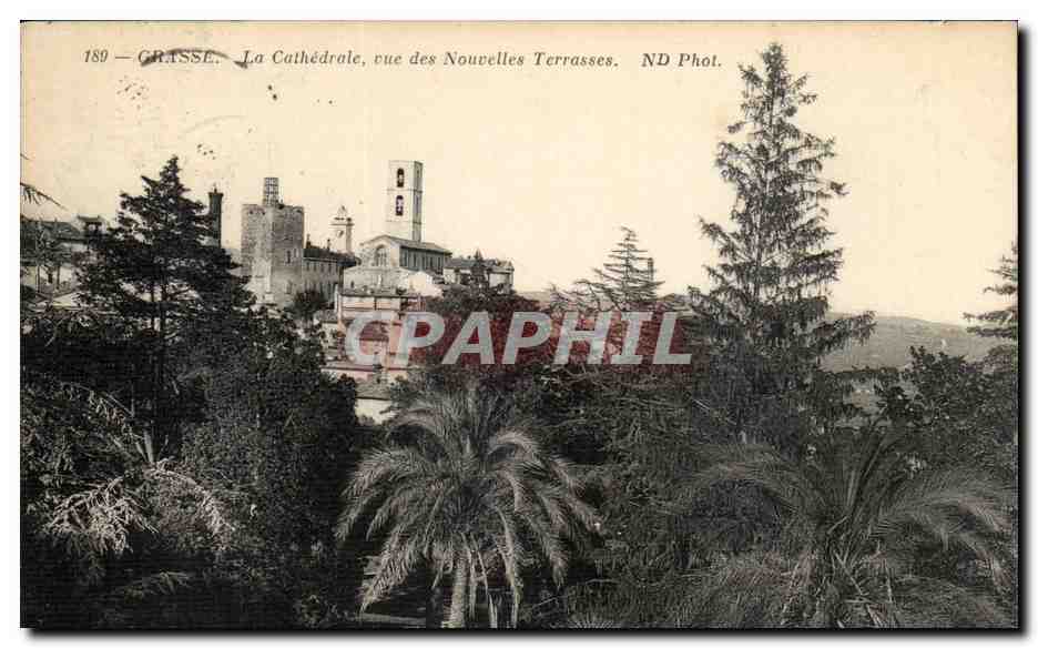 Grasse CPA La cathedrale Vue des nouvelles terrasses