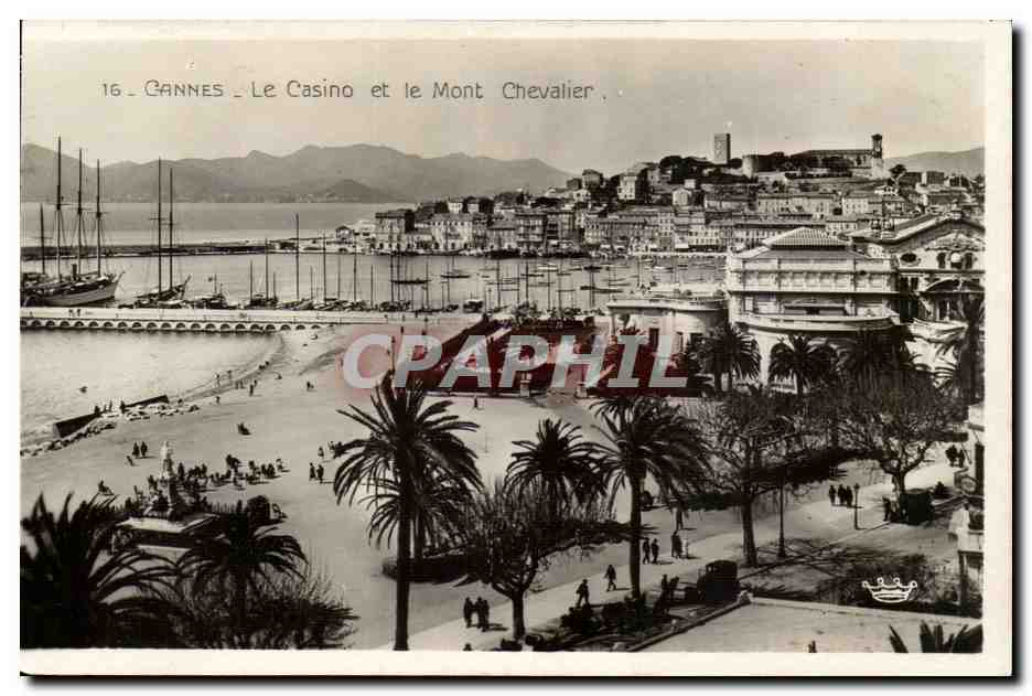 Cannes CPA Le casino et le mont Chevalier