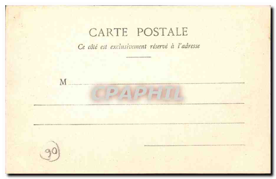 Cannes CPA Vue entre les palmiers Boulevard de la Croisette — Verso