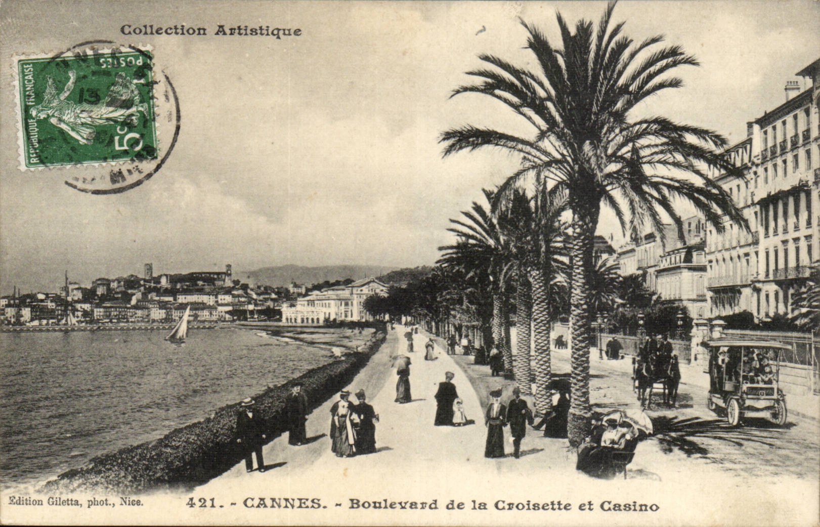 CANNES — Boulevard de la Croisette et Casino — Édition Giletta, phot., Nice, n° 421