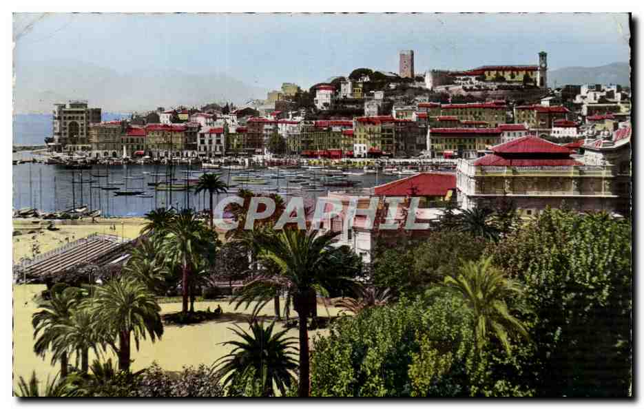 Cannes -Le Port et le Mont Chevalier - CPA 