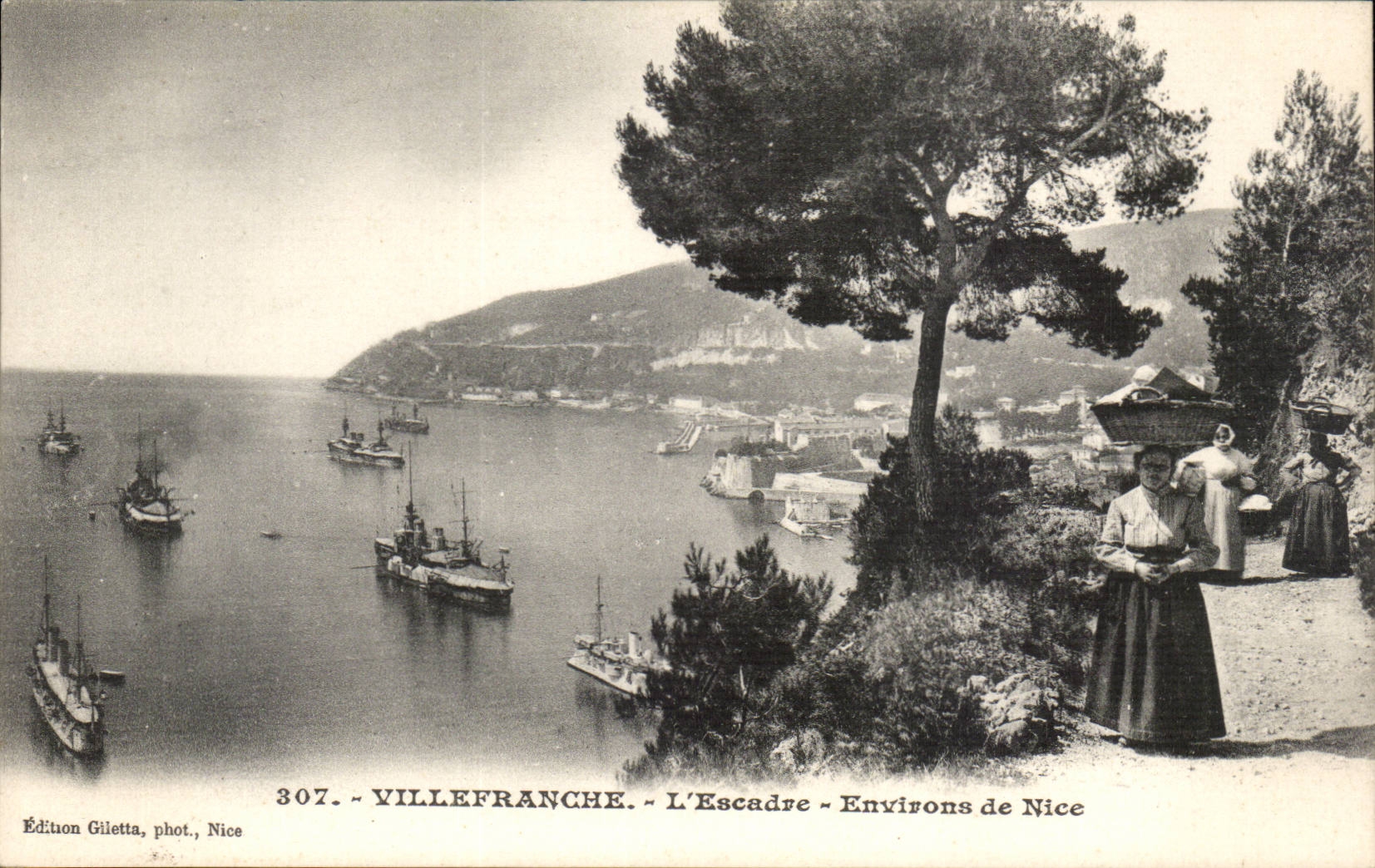 Villefranche - De Vloot - Omliggende gebieden van Nizza — Uitgave Giletta, fot., Nizza, n° 307