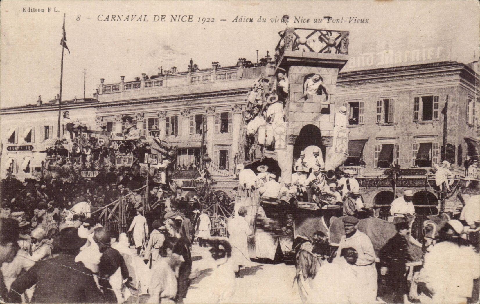 Karneval von Nice 1922 — Abschied vom alten Nice am alten Brücke — Édition F.L.