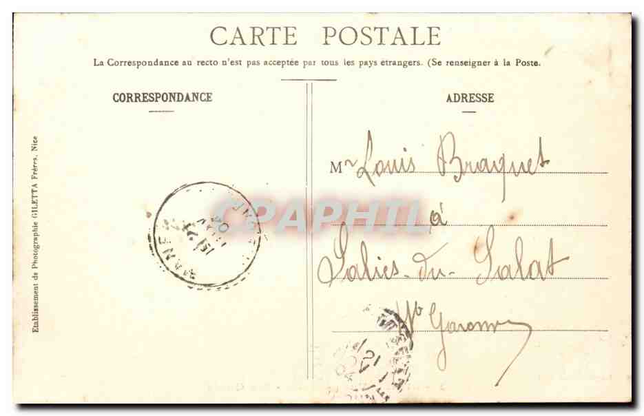 Nice - Vue Generale - Les Quais - CPA  — Rückseite