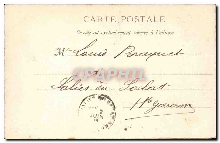 Nice - La Grotte des Nouveaux Jardins- CPA  — Rückseite
