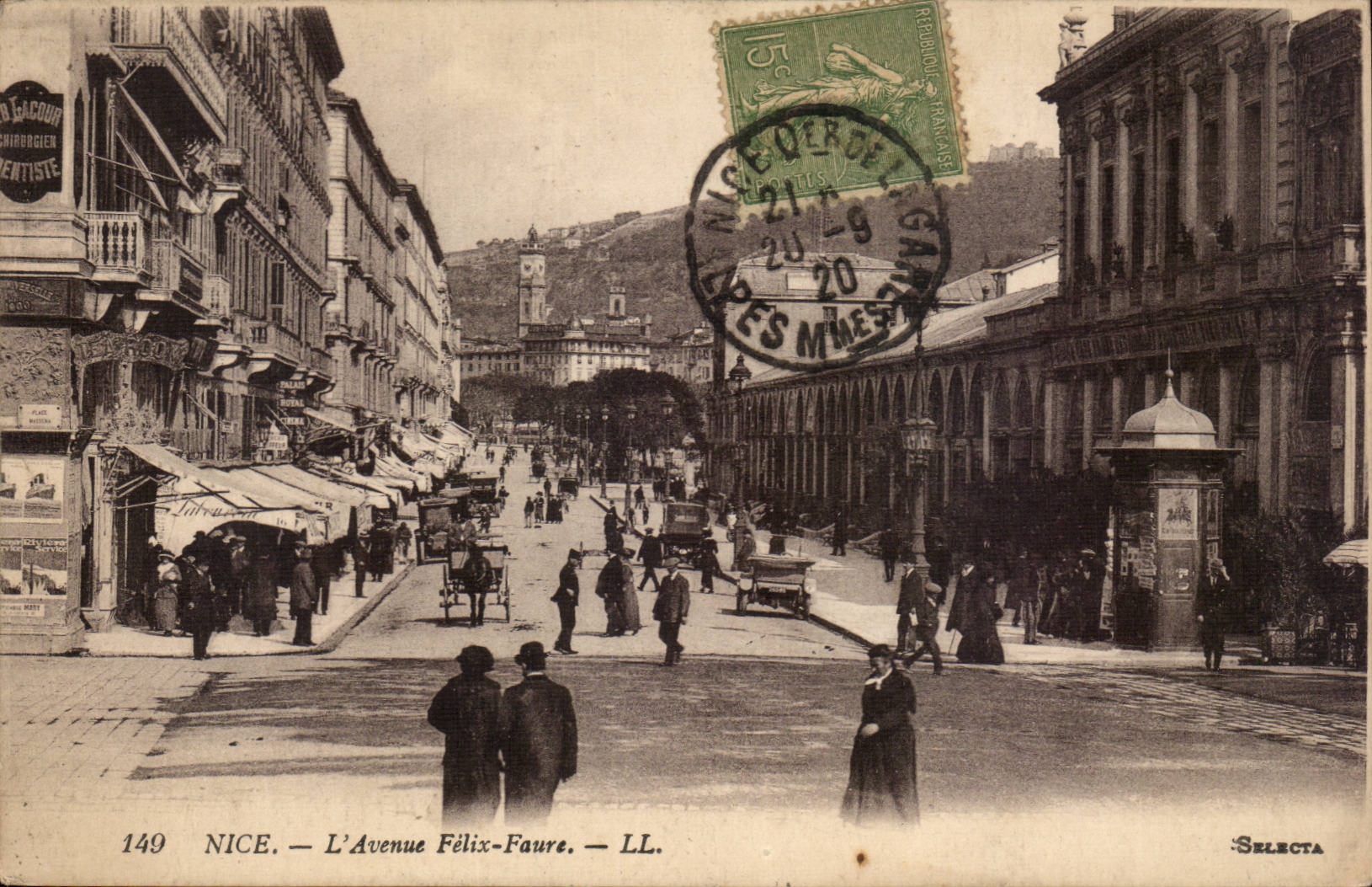 Nice - L'Avenue Felix Faure - Dentiste - CPA 