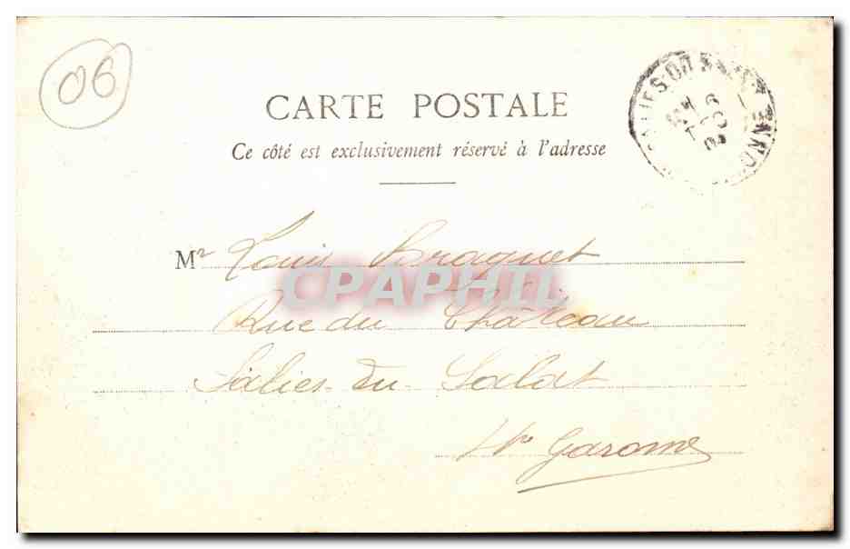 Luceram - Nouvelle Route de Peira Cava et Cime CPA  — Rückseite
