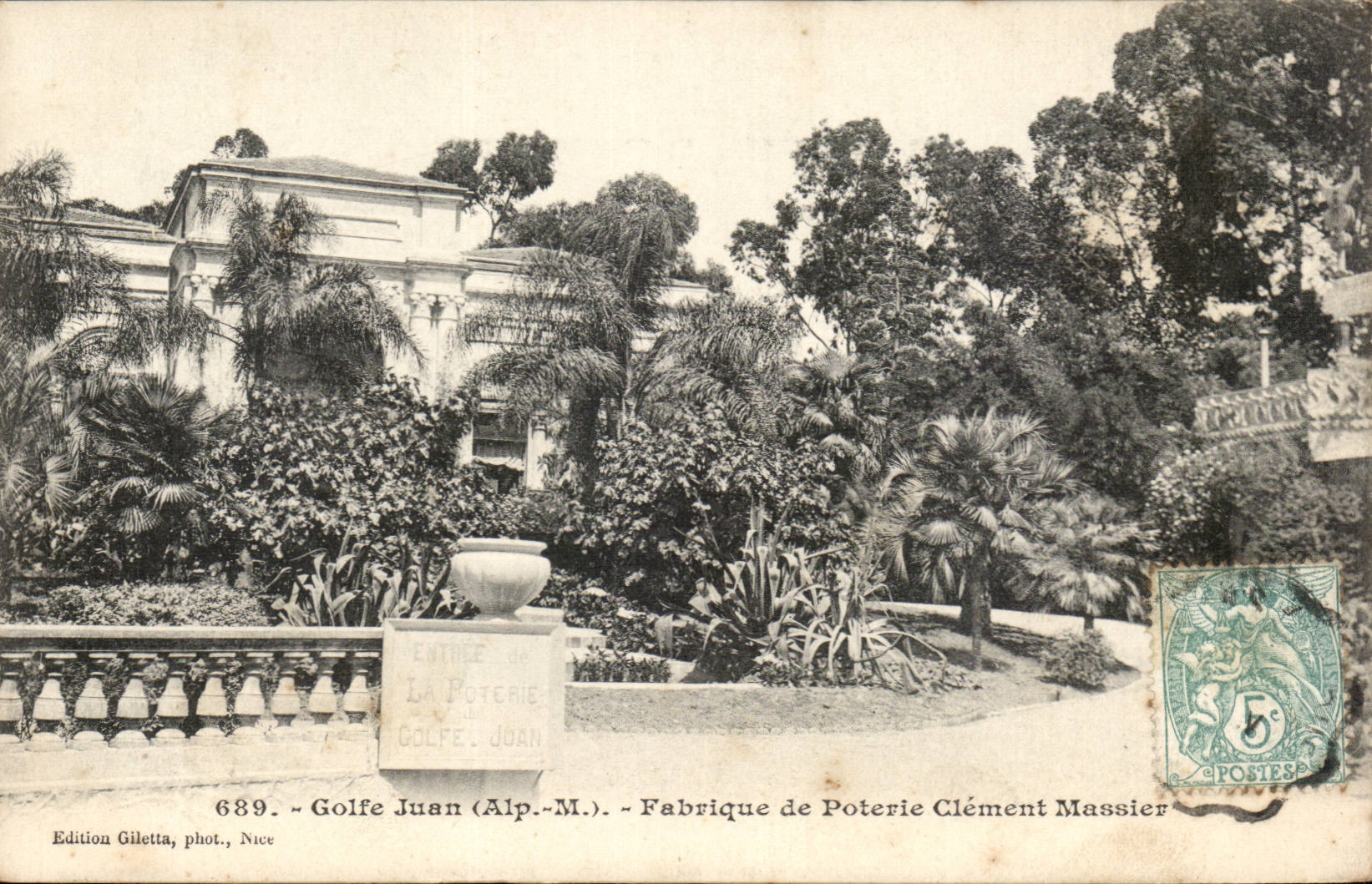 Golfe Juan - Fabrique de Poterie Clement Massier CPA 