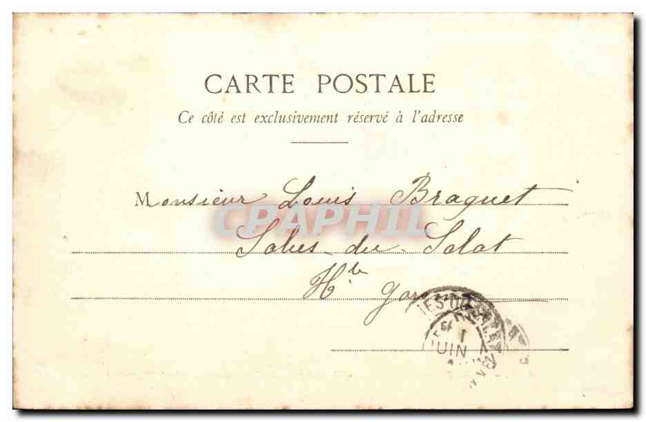 Golfe Juan - Fabrique de Poterie Clement Massier CPA  — Rückseite