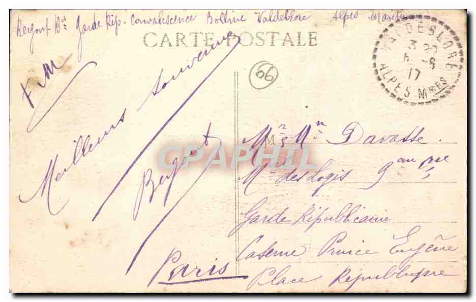 La Bolline Valdeblore CPA Station estivale Cure d'eau et de lait  — Rückseite