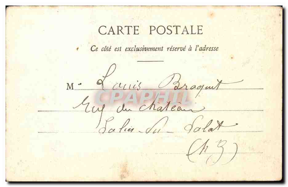 CPA Tour des brigands au Canneu — Rückseite