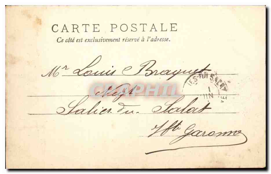 Juan les Pins CPa le golfe — Rückseite
